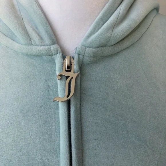 Juicy Couture Pastel Turquoise Velour Track Suit - Picture 4 of 14